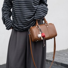 Women's Genuine Leather Handbag - Large Capacity Convertible Crossbody & Handbag with Zipper Closure, Adjustable Strap, Elegant Brown-like color for Work, Formal Events, Everyday Use - Luxury Purse, Versatile Accessory, Vintage Design, Highquality Finish, Fashion Enthusiasts