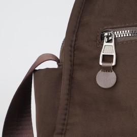 Women's Highland Cow Print Crossbody Bag with Detachable Strap - Durable Polyester Handbag with Zipper Closure, Cute Scottish Cow & Hearts Design, Beige & Brown Casual Everyday Bag for Women, 2D Flat Printing (No Fade), 2D Flat