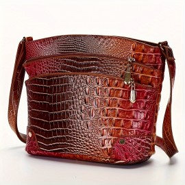 [Large Capacity] Crocodile Pattern Women's Bag | Versatile and Stylish | Large Capacity Crossbody Bag