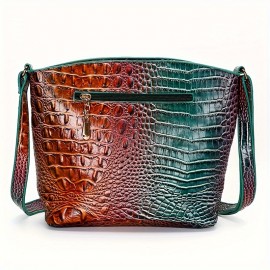 [Large Capacity] Crocodile Pattern Women's Bag | Versatile and Stylish | Large Capacity Crossbody Bag