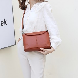 Elegant Women's Shoulder Bag, Casual Simple Design, Large Capacity Business Commuter Crossbody Purse