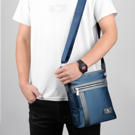 Men'S Navy Blue Crossbody Bag with Adjustable Strap - Soft, Durable Fabric, Multiple Compartments for Laptop, Tablet, and Essentials - Perfect for Travel, Sports, Camping, and Daily Commute - Ideal Gift for Halloween and Christmas, Travel Bag