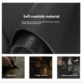 Genuine Leather Men'S Crossbody Bag with Adjustable Strap - Sleek Black Shoulder Bag for Travel, Commuting & Daily Use, Secure Buckle Closure, Perfect Christmas Gift, Travel Bag, Minimalist Design, Durable Construction