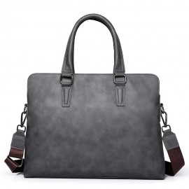 Men's handbag briefcase Men's bag tote bag file folder detachable shoulder strap daily commuting hand-held bag without print adjustable belt simple and stylish three colors available