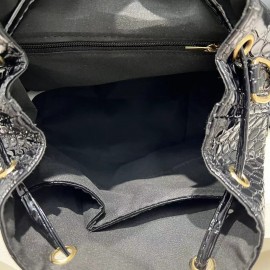 Women's Elegant Alligator-Print  Handbag/Purse - Detachable Strap & ic Closure, / with Bead Accent - Luxury Wedding, Party, Gala Accessory ( Light Beige)