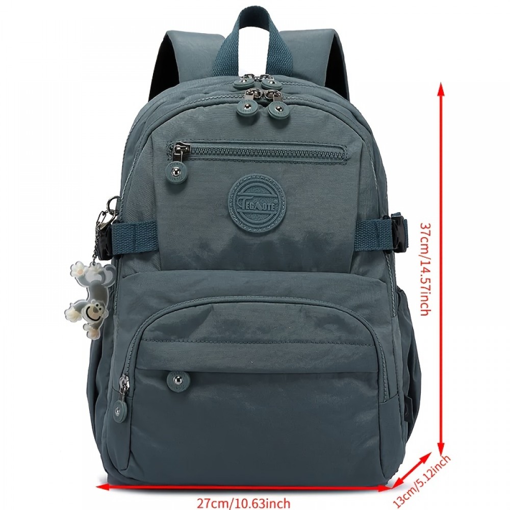 Women's Large Capacity Backpack - Heavy-Duty Nylon School Backpack with Multiple Zippered Compartments, Adjustable Padded Shoulder Straps & Laptop Sleeve, Lightweight Backpack for College, Travel, - Available in Navy Blue, Lake Blue, Burgundy, Black - Ideal Gift for Women,W - Stylish & Functional Everyday Backpack, Backpack For Women, Bags For Women, Travel Backpack, Back Pack For Womens, Backpacks For Women, Bagpack For Women, Backpack For Women Travel, Backpack For School,