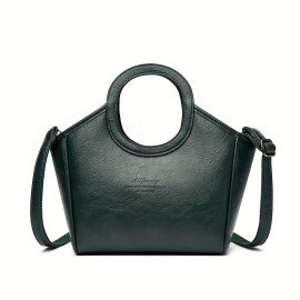 Burgundy/Black/Olive Green/Coffee Brown/Light Brown/Ivory Vintage Women's Shoulder Bag - Stylish Casual Shopping Handbag with Detachable Strap